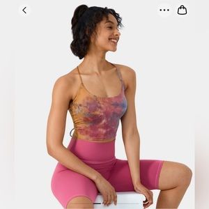 HALARA spaghetti strap backless cross cross active crop top